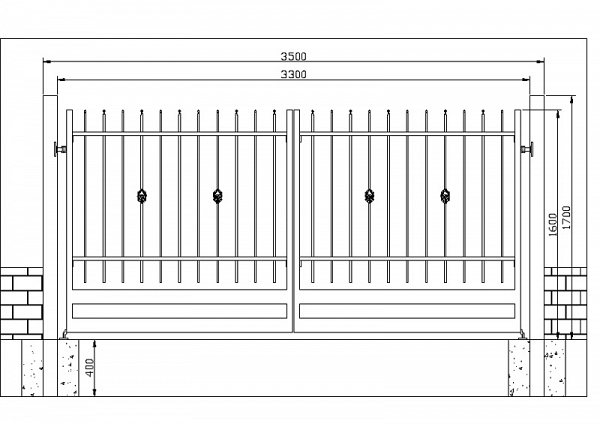 Modularna kovana kapija dvokrilna1 Modularna kovana kapija dvokrilna1