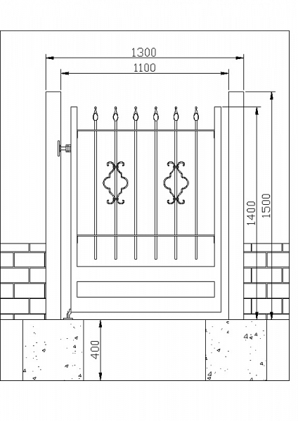 Modularna kovana kapija pešačka1 Modularna kovana kapija pešačka1