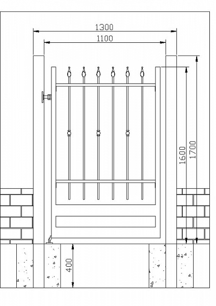 Modularna kovana kapija pešačka1 Modularna kovana kapija pešačka1