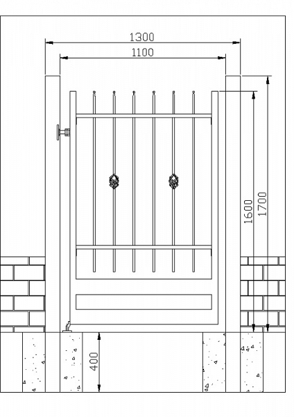 Modularna kovana kapija pešačka1 Modularna kovana kapija pešačka1