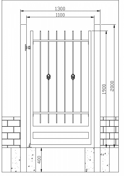 Modularna kovana kapija pešačka1 Modularna kovana kapija pešačka1