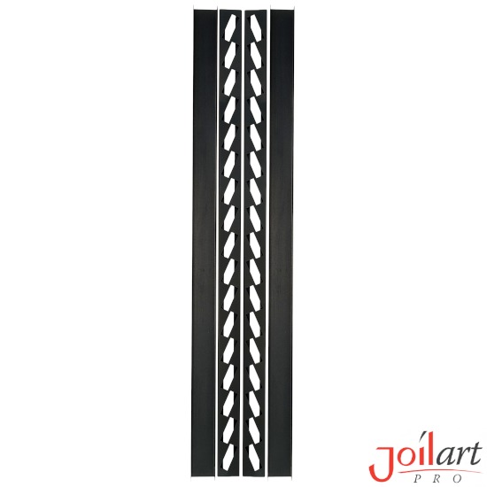 SET 1200mm Žaluzina U nosači cinkovani plastificirani crna mat1