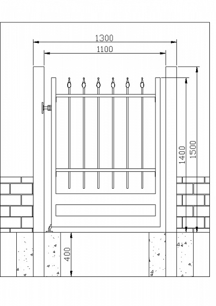 Modularna kovana kapija pešačka1