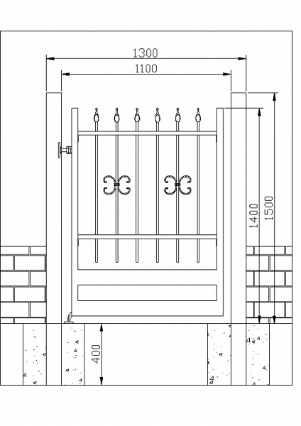 Modularna kovana kapija pešačka1