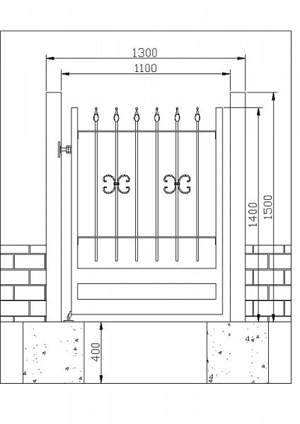 Modularna kovana kapija pešačka1