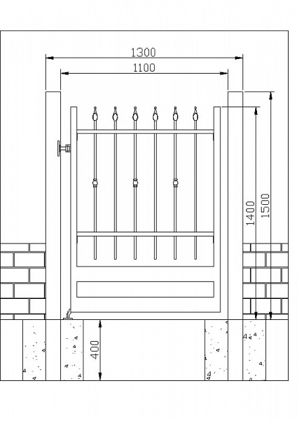 Modularna kovana kapija pešačka1