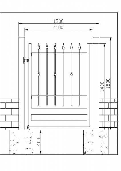 Modularna kovana kapija pešačka1