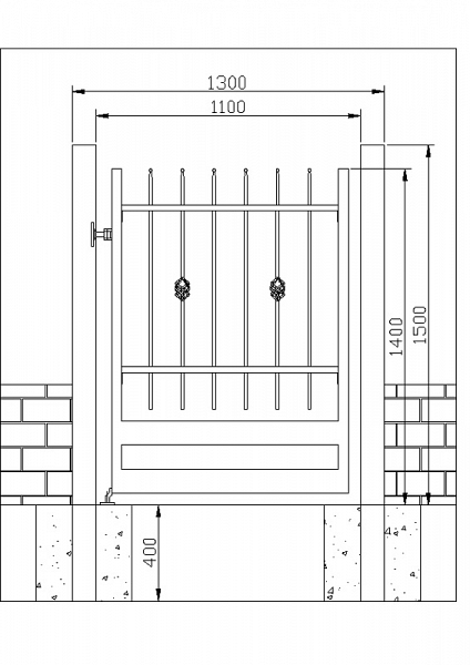 Modularna kovana kapija pešačka1