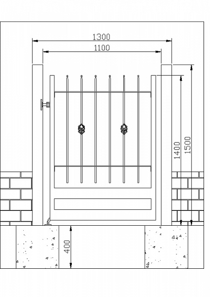 Modularna kovana kapija pešačka1