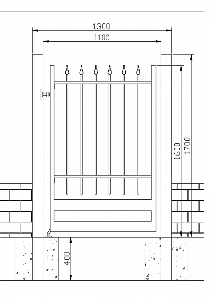 Modularna kovana kapija pešačka1