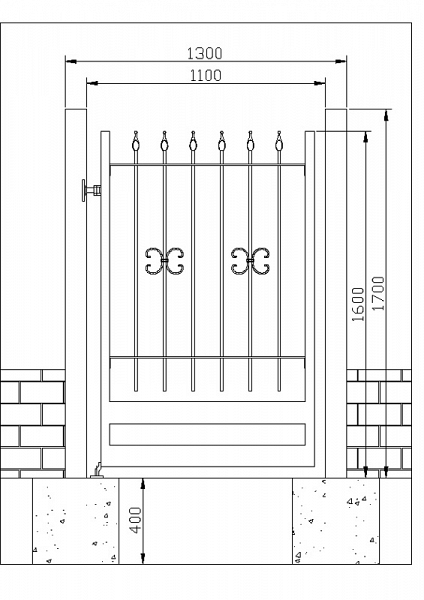 Modularna kovana kapija pešačka1