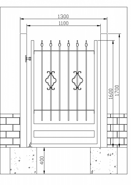 Modularna kovana kapija pešačka1