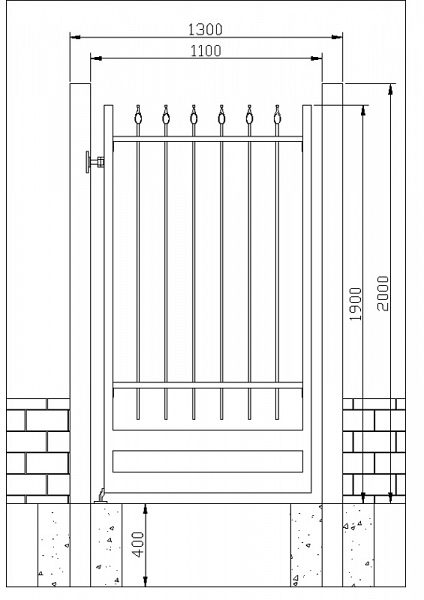 Modularna kovana kapija pešačka1