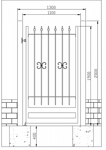 Modularna kovana kapija pešačka1