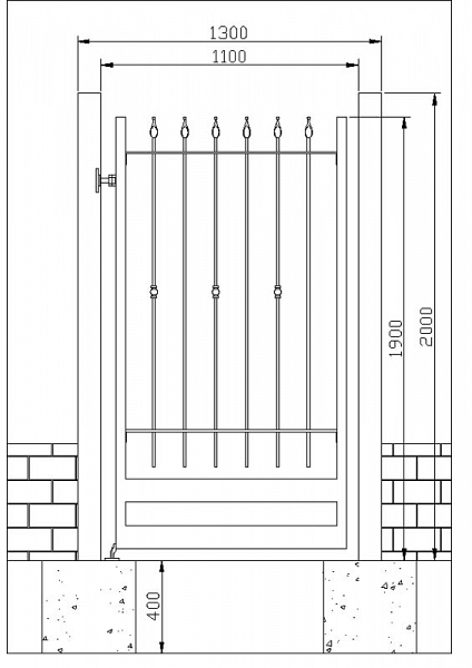 Modularna kovana kapija pešačka1