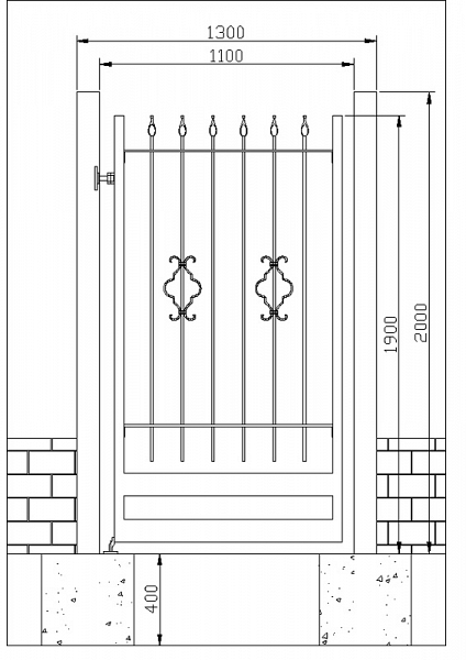 Modularna kovana kapija pešačka1