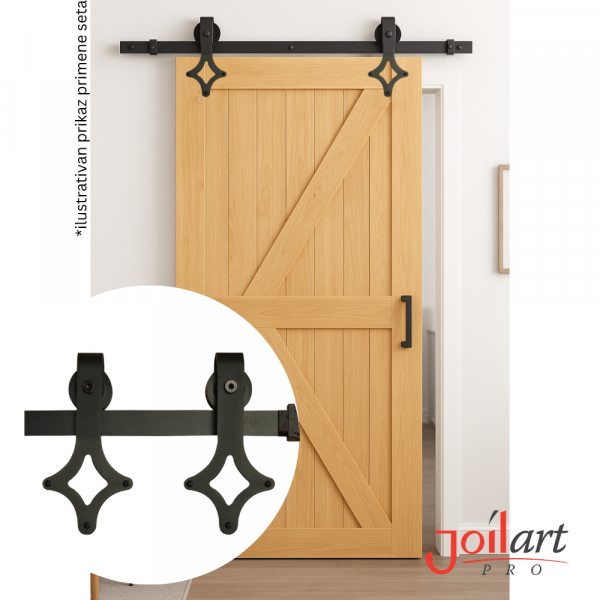 Set za klizna Ambar vrata (barn door)1 Set za klizna Ambar vrata (barn door)1