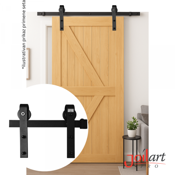 Set za klizna Ambar vrata (barn door)1 Set za klizna Ambar vrata (barn door)1