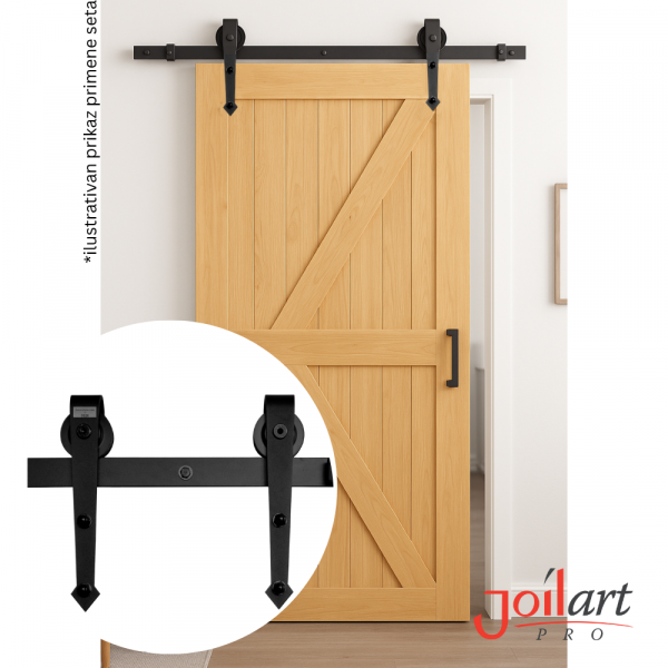 Set za klizna Ambar vrata (barn door)1 Set za klizna Ambar vrata (barn door)1